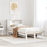 Krevet s regalom za knjige bez madraca bijeli 75x190 cm od drva | shoptok.hr