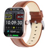 INF Smart Watch Brown Leather z zdravstvenim spremljanjem in 108 športi, (5000263698) | Shoptok.si
