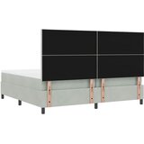  Krevet s opruga kutije Svijetlo siva 200 x 200 cm Baršun | shoptok.hr