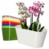 KADAX cvetlični lonec, cvetlični lonec, plastični pokrov, 27 cm, stojalo za rože, balkon, bel, (5000352626) | Shoptok.si