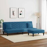  2-dijelni set sofa s jastucima plavi baršunasti | shoptok.hr