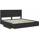 Krevet s od storage Crna 200 x 200 cm Konstruirano drvo | Eponuda.com