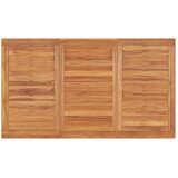  3-dijelni vrtni blagovaonski set od masivne tikovine Smeđa 140 cm table length | shoptok.hr