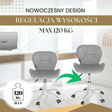 Uredska baršunasta stolica tamno siva, krom, crni elementi | shoptok.hr
