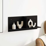 vidaXL Stenska omarica 70x16,5x30 cm črna inženirski les | Shoptok.si