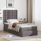  Otomanski okvir kreveta s madracem sivi 90x200cm umjetna koža | shoptok.hr