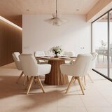 Bessagi Home Jedilna Miza Allegra, Ø 140cm, Akacija | Shoptok.si