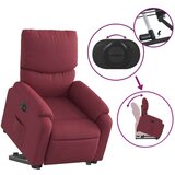  Električni naslonjač na podizanje od tkanine boja vina | shoptok.hr