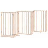  Vrata za pse s vratima sklopiva 6 panela 300 cm drvo topole | shoptok.hr