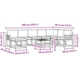 Set vanjskih sofa 9 kom. Bijela i bež | shoptok.hr