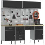  Set radnih ormarića s ladicama s pohranom 10 kom. Crna | shoptok.hr