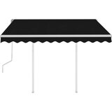  Tenda na ručno uvlačenje sa stupovima 3 5 x 2 5 m antracit | shoptok.hr