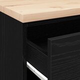  Garažni ormar za odlaganje crni 60x51x85 cm masivne borovine | shoptok.hr