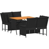 Maison Chic Seti vrtnega pohištva - Vrtna garnitura - Vrtni pohištvo set 3-delna z blazinami črn poli ratan, (21811200) | Shoptok.si