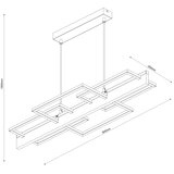  LED luster na sajli LARYSA LED/35W/230V borovina | Eponuda.com