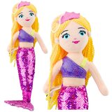 Plišana igračka sirene s repom, šljokicama, ljubičasta, 48 cm | shoptok.hr