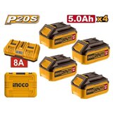 Ingco fbcli20285 baterije 4x5ah + punjaČ 8a | Eponuda.com