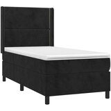  Box spring postelja z vzmetnico LED črna 80x200 cm žamet, (20900852) | Shoptok.si