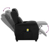  Massagerica s jastukom Crna 93.5 x 67.5 x 101.5 cm tkanina | shoptok.hr
