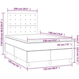Krevet s oprugama i madracem smeđesivi 120 x 190 cm od tkanine | Eponuda.com