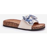Boto Women's Slide Sandals With Bow On Cork Platform Blue Lisandrea | Shoptok.si