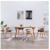  Jedilni stoli 4 kosi črni ukrivljen les in umetno usnje | Shoptok.si