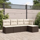 vidaXL 5-dijelni set vrtnih sofa s jastucima poliratan smeđi | shoptok.hr