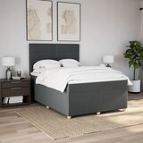  Krevet s oprugama i madracem tamnosivi 140x190 cm od tkanine | shoptok.hr