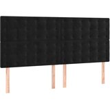  s oprugama i madracem crni 160x200 cm baršunasti | shoptok.hr