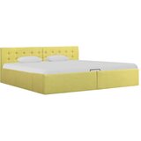vidaXL Dvižni posteljni okvir limonino rumeno blago 180x200 cm | Shoptok.si