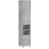 Maison Chic Visoka omara - Komoda - Predalnik betonsko siva 34,5x34x180 cm inženirski les, (21721625) Cene