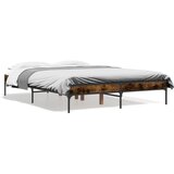 vidaXL Okvir kreveta boja hrasta 120x200 cm konstruirano drvo i metal | shoptok.hr