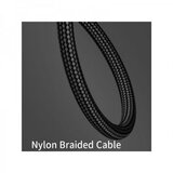 Usams podatkovni kabel SJ220 Lightning 2A dožina 1,2 m - pleten najlon črn | Shoptok.si