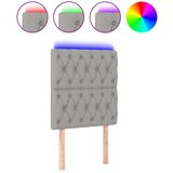 Maison Chic led posteljno vzglavje - vzglavna omarica - nočna omarica svetlo sivo 80x7x118/128 cm blago, (21711885) Cene