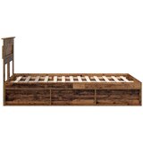  Okvir za krevet s uzglavljem Staro drvo 120 x 190 cm | shoptok.hr