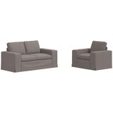  Set sofe 2 pcs Sivo-smeđa 162 x 80 x 82 cm tkanina | shoptok.hr