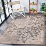 Lesnina XXXL PREPROGA ZA ZUNANJO UPORABO Floral 80/150 cm tkano krem barve, bež | Shoptok.si
