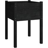 Maison Chic Vrtno cvetlično korito - Cvetlični Lonec črno 50x50x70 cm trdna borovina, (21788708) Cene