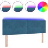  LED Uzglavlje S dugim preklopom Tamnoplava 72 cm Baršun | shoptok.hr