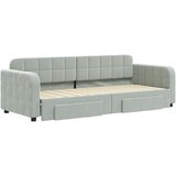  Dnevni krevet na razvlačenje svjetlosivi 80 x 200 cm baršunasti | shoptok.hr