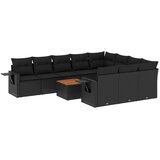 11-dijelni set vrtnih sofa od poliratana s jastucima crni Crna 62 x 62 x 69 cm | Shoptok.si
