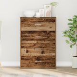 vidaXL Strani šal s predalom Star les 60 x 31 x 84 cm Iverna plošča | Shoptok.si