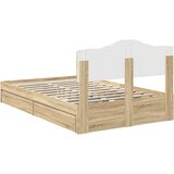  Postelja s shranjevanjem z vzglavjem Sonoma hrast 135 x 190 cm, (5000105570) | Shoptok.si