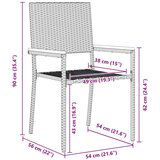  9-dijelni set za blagovanje u vrtu crni poli ratan | shoptok.hr