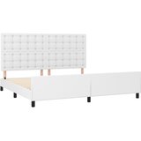  Okvir za krevet s uzglavljem bijeli 200x200 cm od umjetne kože | Eponuda.ba