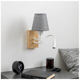  Brilagi - LED zidna svetiljka NUBILA WOOD 1xE27/25W/230V + LED/3W hrast/siva | Eponuda.com