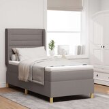 Box Spring Krevet s Madracem Taupe 100x200 cm Tkanina | shoptok.hr