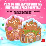 NYX Professional Makeup Gingerbaddie Land Buttermelt paleta osvetljevalcev in rdečil odtenek Deep 1 kos | Shoptok.si