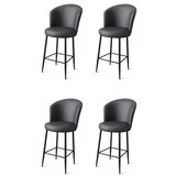Hanah home set barskih stolica Uras, 4 komada, Antracit-crni | ePonuda.com