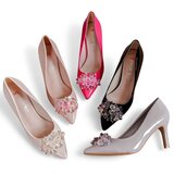 Resti Glossy women's stilettos with mesh Ellona | Eponuda.ba